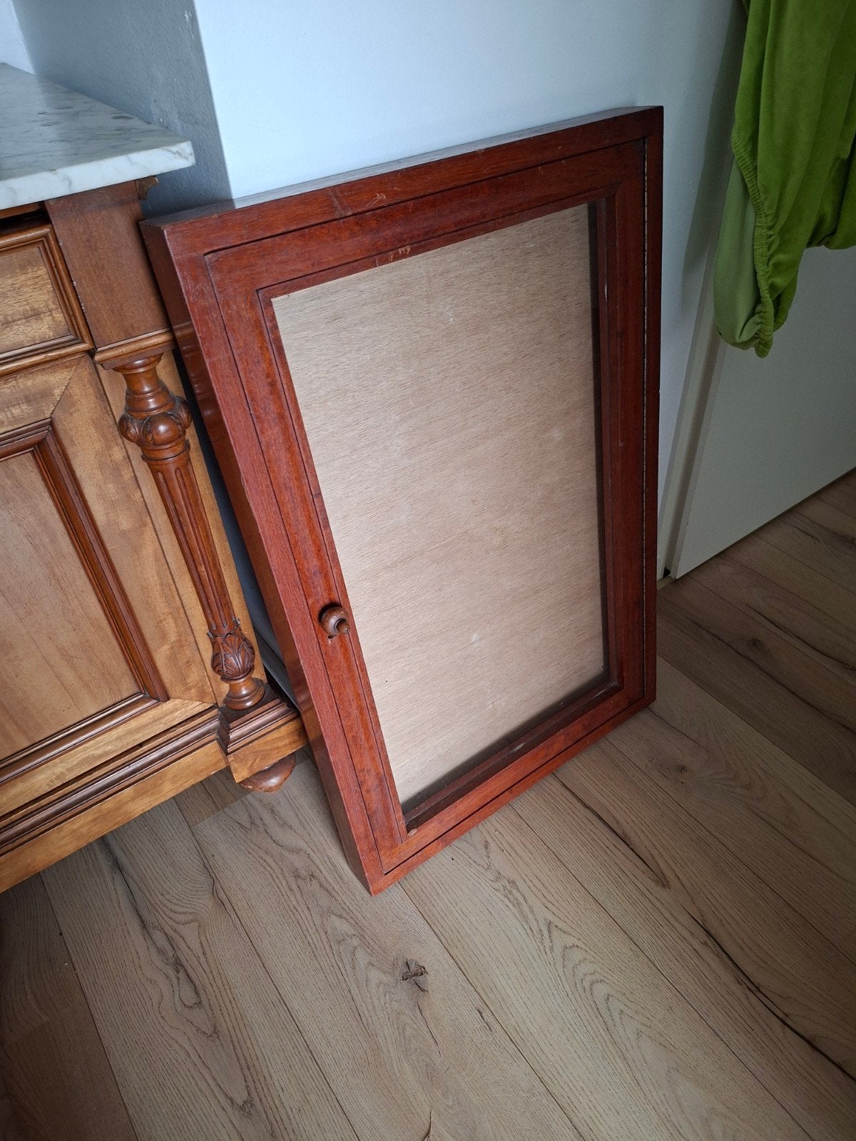 Mahonie Presentatiedoos / Vitrinekastje, Minder dan 50 cm, Gebruikt, Glas, Klassiek