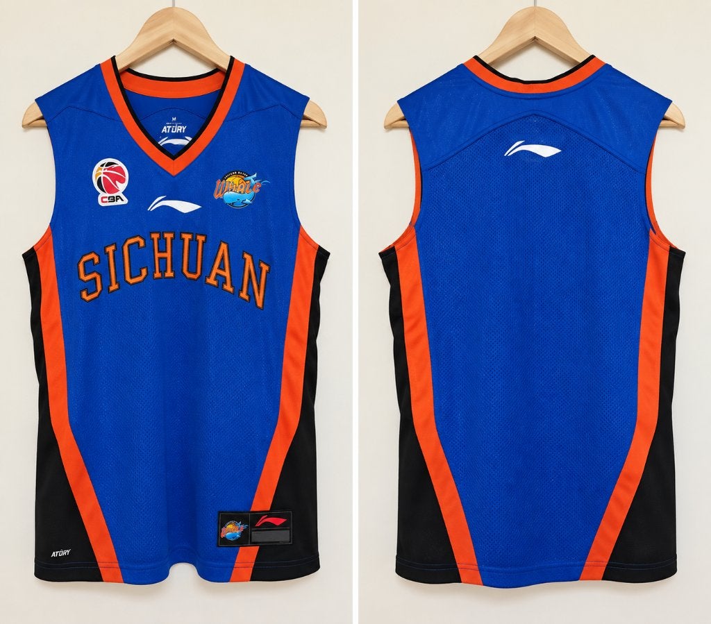 2013 Li-Ning CBA Sichuan Blue Whales Basketbal Jersey - M, Ophalen of Verzenden, Zo goed als nieuw, Kleding