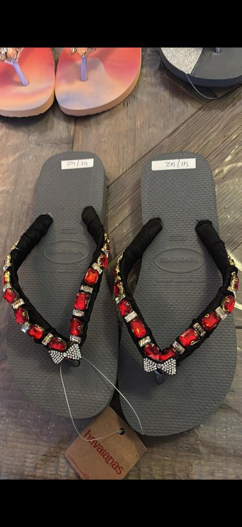 Havaianas met strass streentjes, Slippers, Overige kleuren, Nieuw, Ophalen of Verzenden