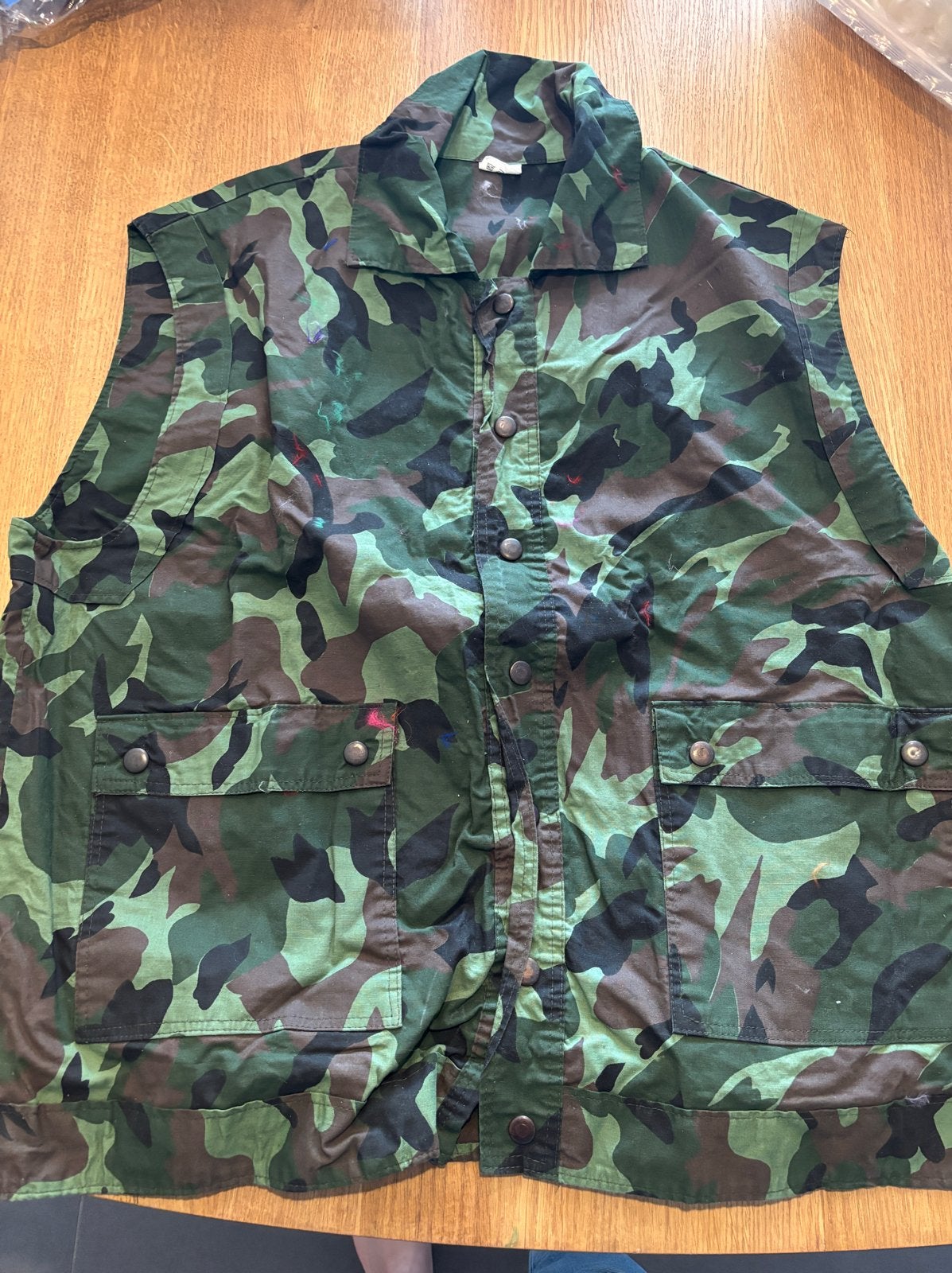 Leger camouflage bodywarmer hesje carnaval maat 56, Ophalen of Verzenden, Gedragen, Maat 46/48 (XL) of groter, Groen