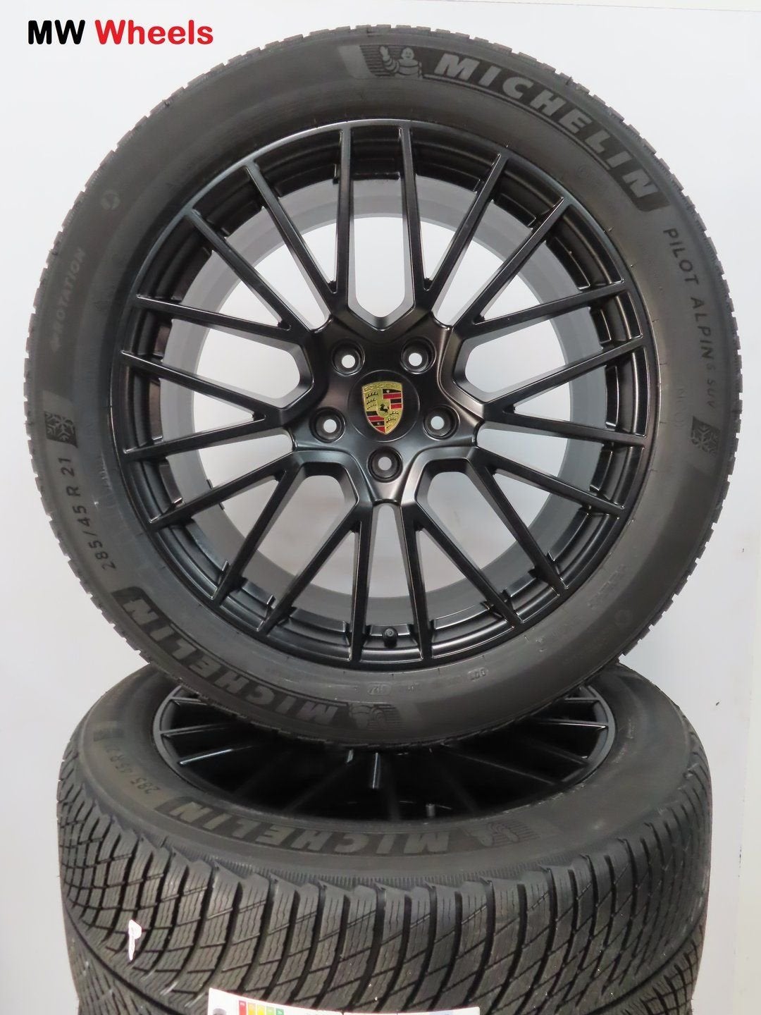Originele Porsche Cayenne coupe 21 inch velgen winterbanden, -, 285 mm, -, Banden en Velgen