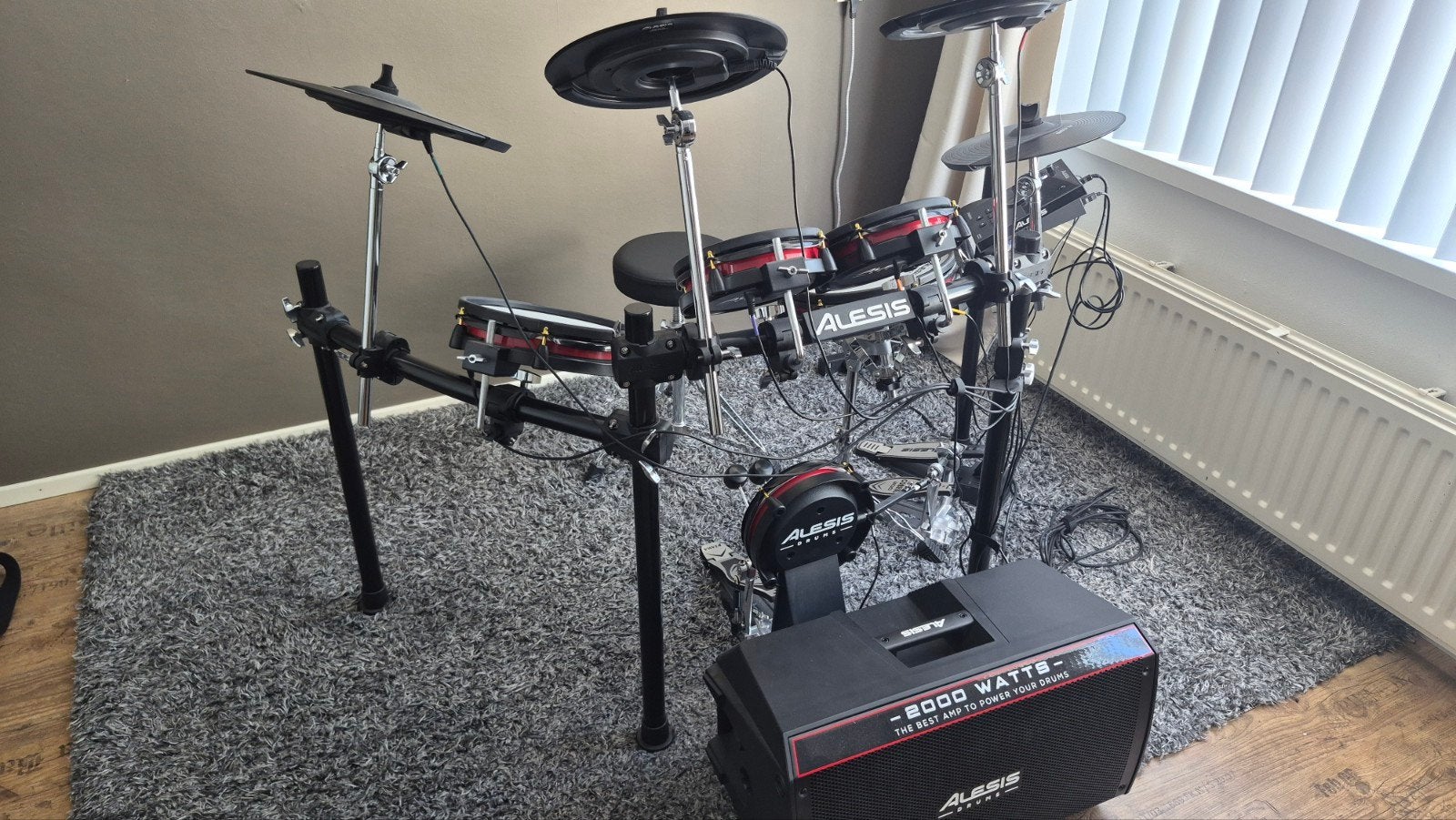 Alesis Crimson II drumkit incl. Strike 12 amp, Ophalen, Gebruikt, Overige merken, Elektronisch