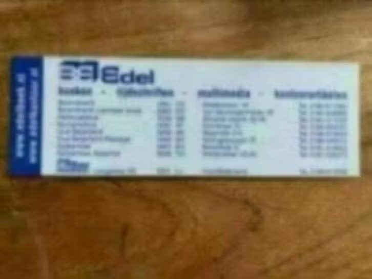 Boekenlegger : Edel, Ophalen of Verzenden, Nieuw, Reclame