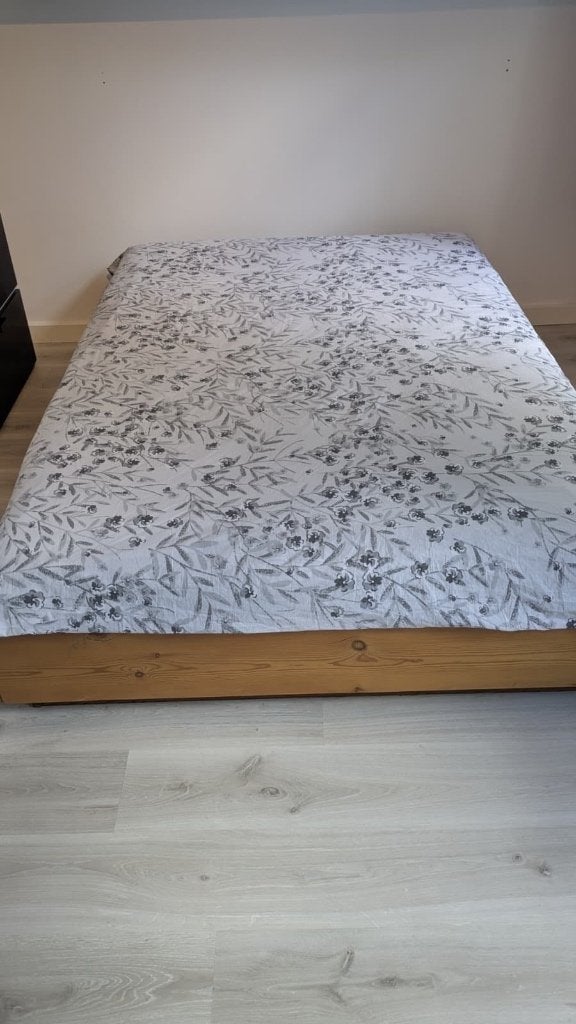 Bed & mattress, Ophalen, Gebruikt, Bruin, Tweepersoons
