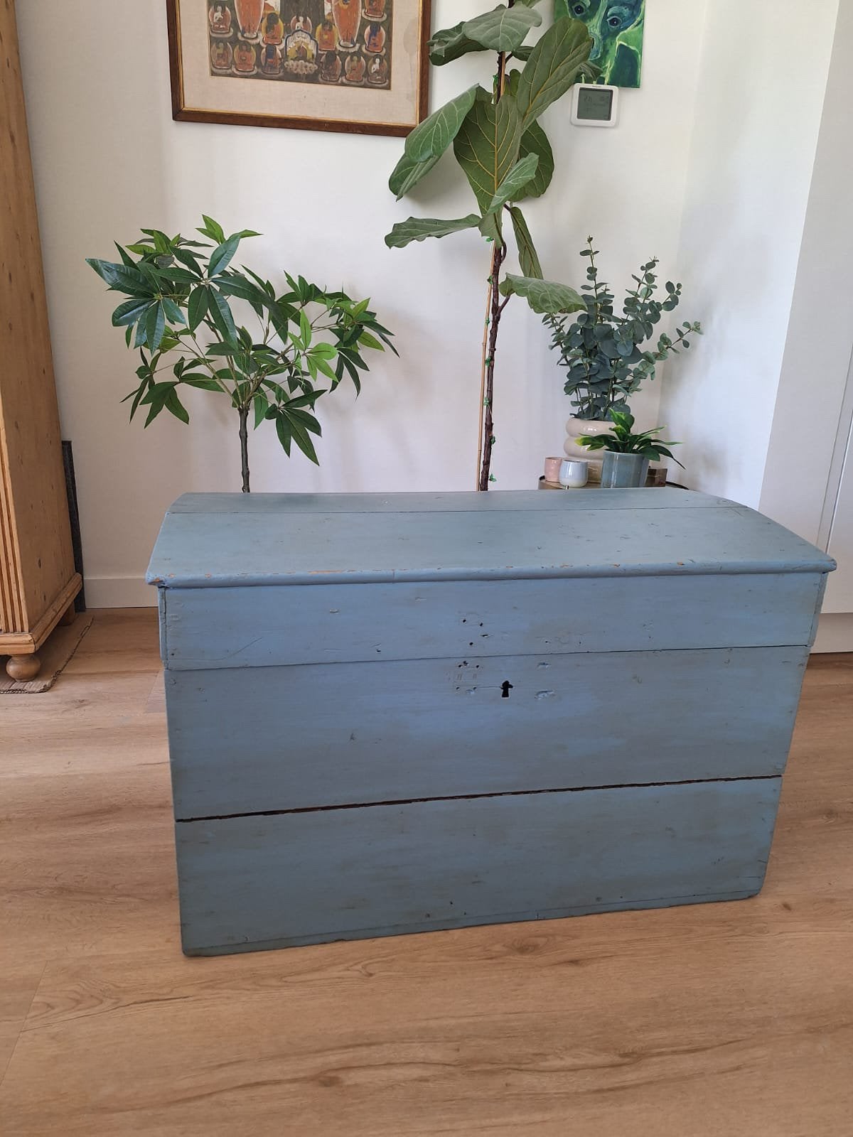 Authentieke oude houten dekenkist /opbergkist, Huis en Inrichting, Woonaccessoires | Kisten, Ophalen, Gebruikt, 50 tot 100 cm