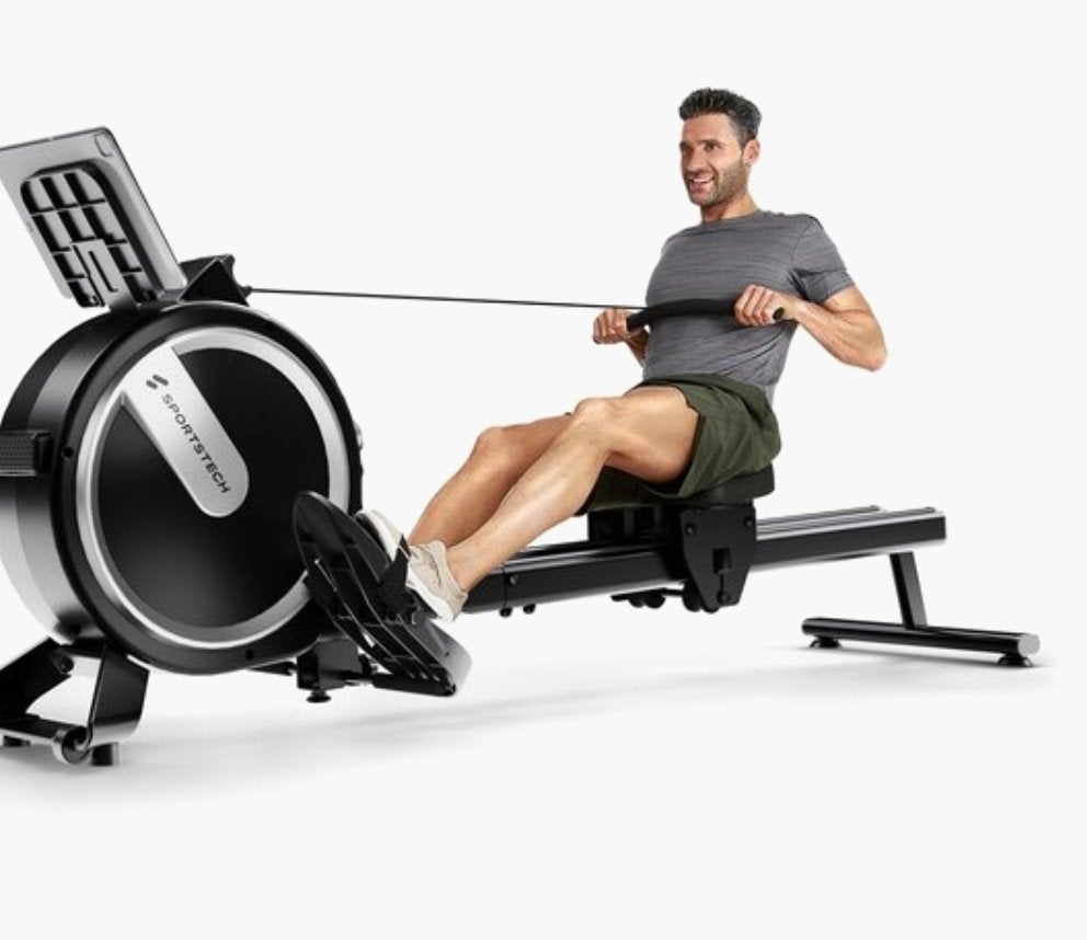 Sportstech PROwer BL Roeitrainer - Verticaal Opbergbaar, Sport en Fitness, Fitnessapparatuur, Ophalen, Benen, Zo goed als nieuw