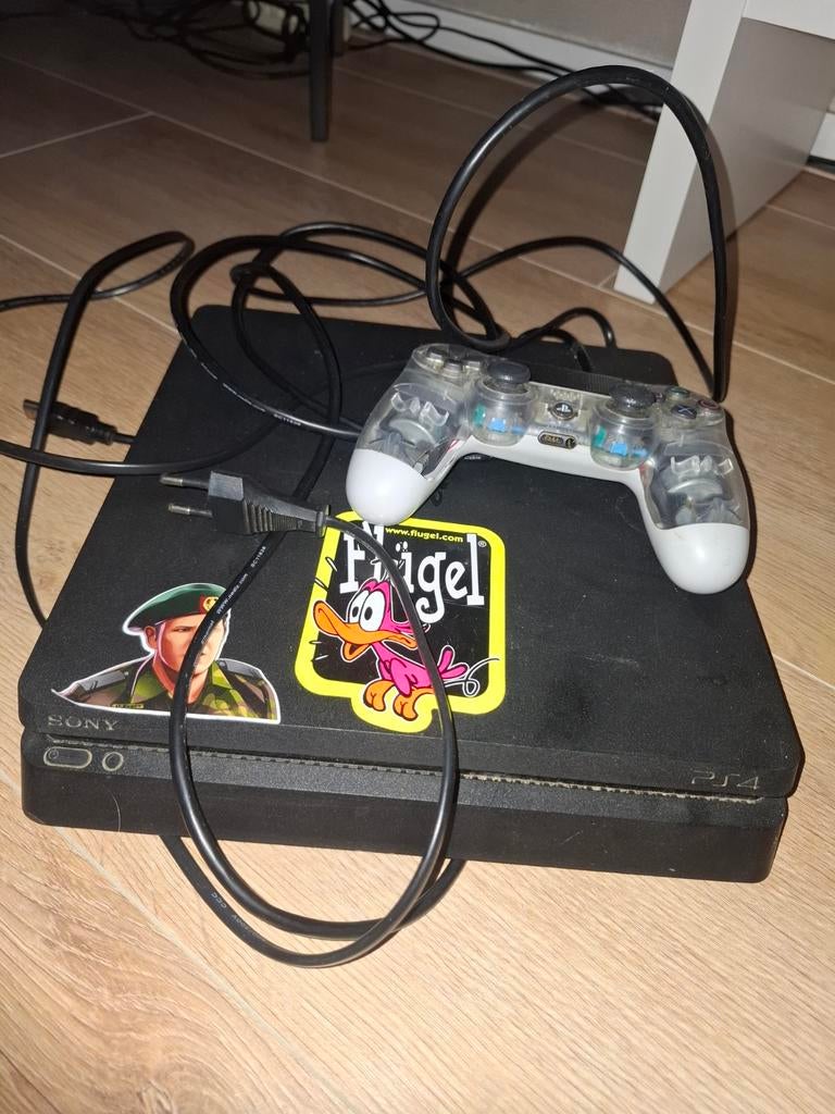 PlayStation 4 Slim 500GB met controller en 6 games, Ophalen of Verzenden, Met 1 controller, Slim, 500 GB