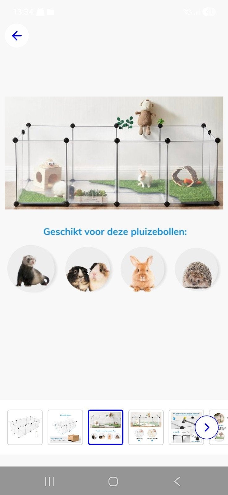 Konijnen hok, Dieren en Toebehoren, Ophalen, 110 cm of meer, Hok, 90 cm of meer