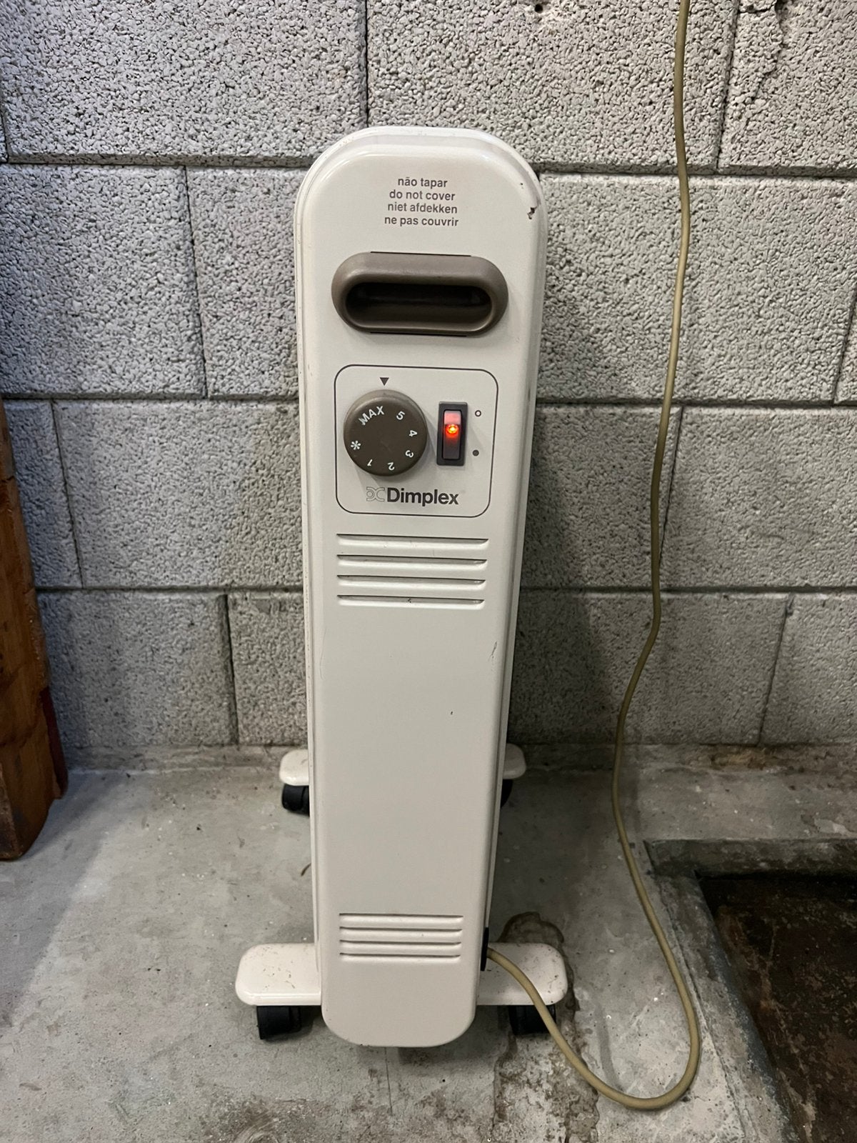 Kachel Elektrische Radiator Dimplex AL20 + Thermostaat 2000W, Ophalen, 30 tot 80 cm, Gebruikt, Kachel