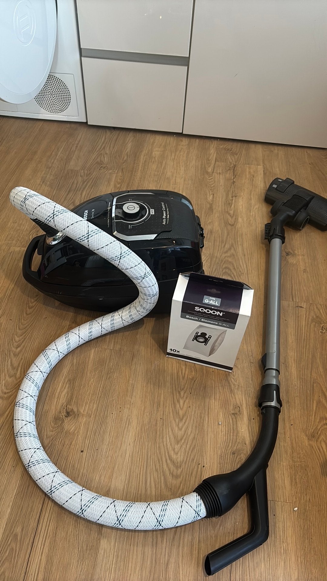 Stofzuiger Bosch serie 8 incl 9x nieuwe zakken, Ophalen, Gebruikt
