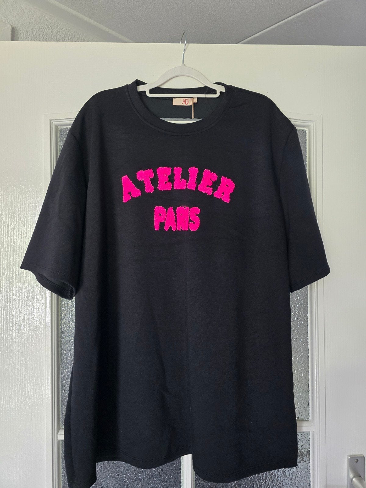nieuw shirt atelier zwart fuchsia 42 44 46, Ophalen of Verzenden, Nieuw, Maat 46/48 (XL) of groter, Zwart