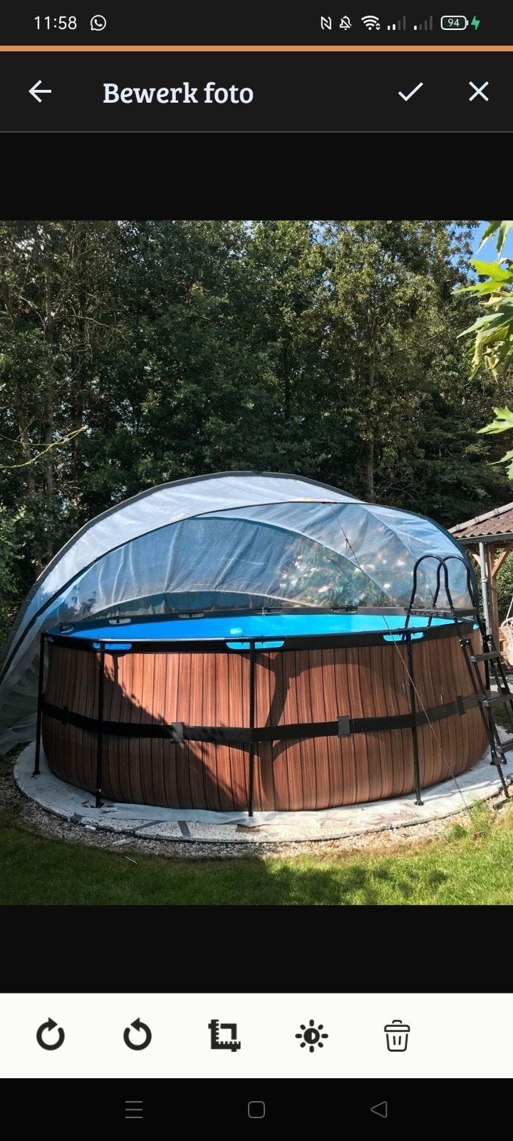 Rond 450 / 122 diep, Tuin en Terras, Gebruikt, Rond, 300 cm of meer, Ophalen