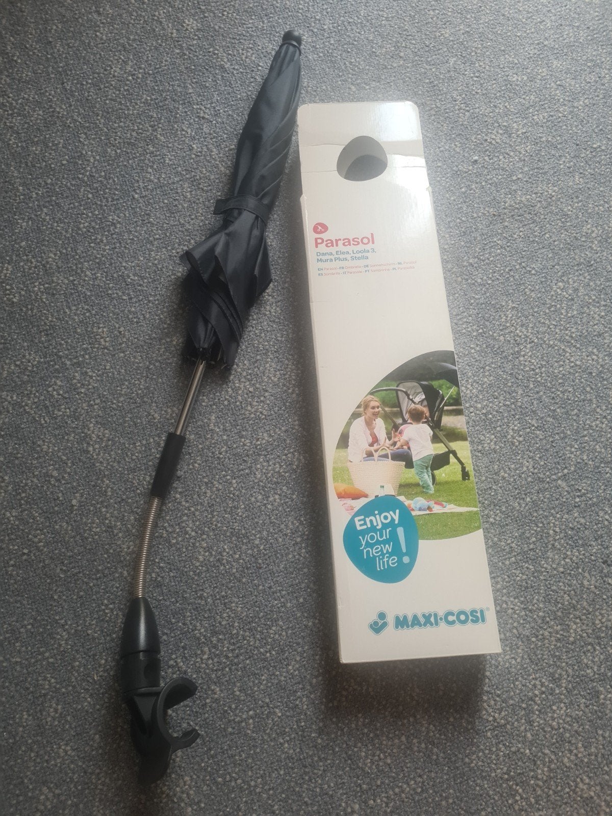 Maxi-Cosi Parasol voor kinderwagen - Zwart, Kinderen en Baby's, Kinderwagens en Combinaties, Ophalen