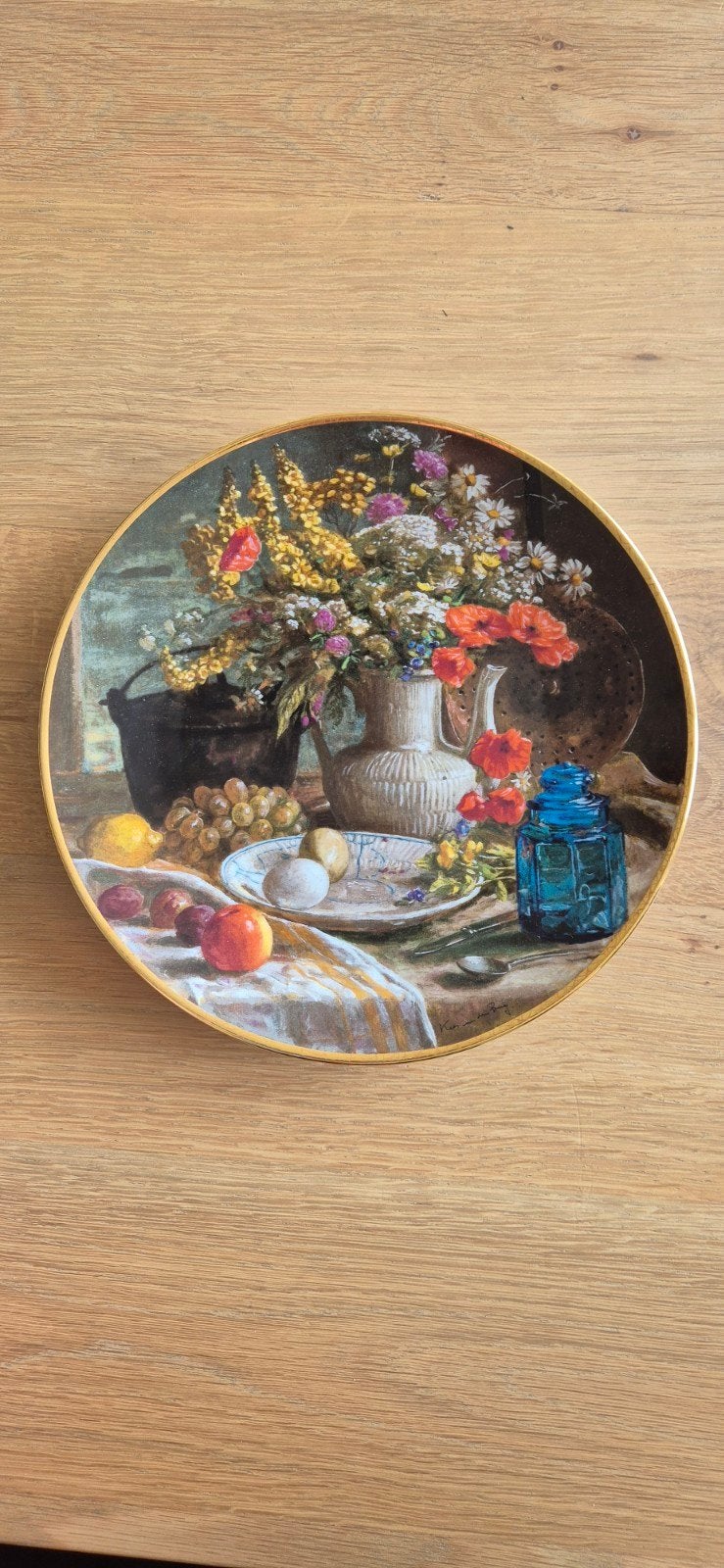 Twee decoratieve borden van Kees van den Berg, Antiek en Kunst, Ophalen
