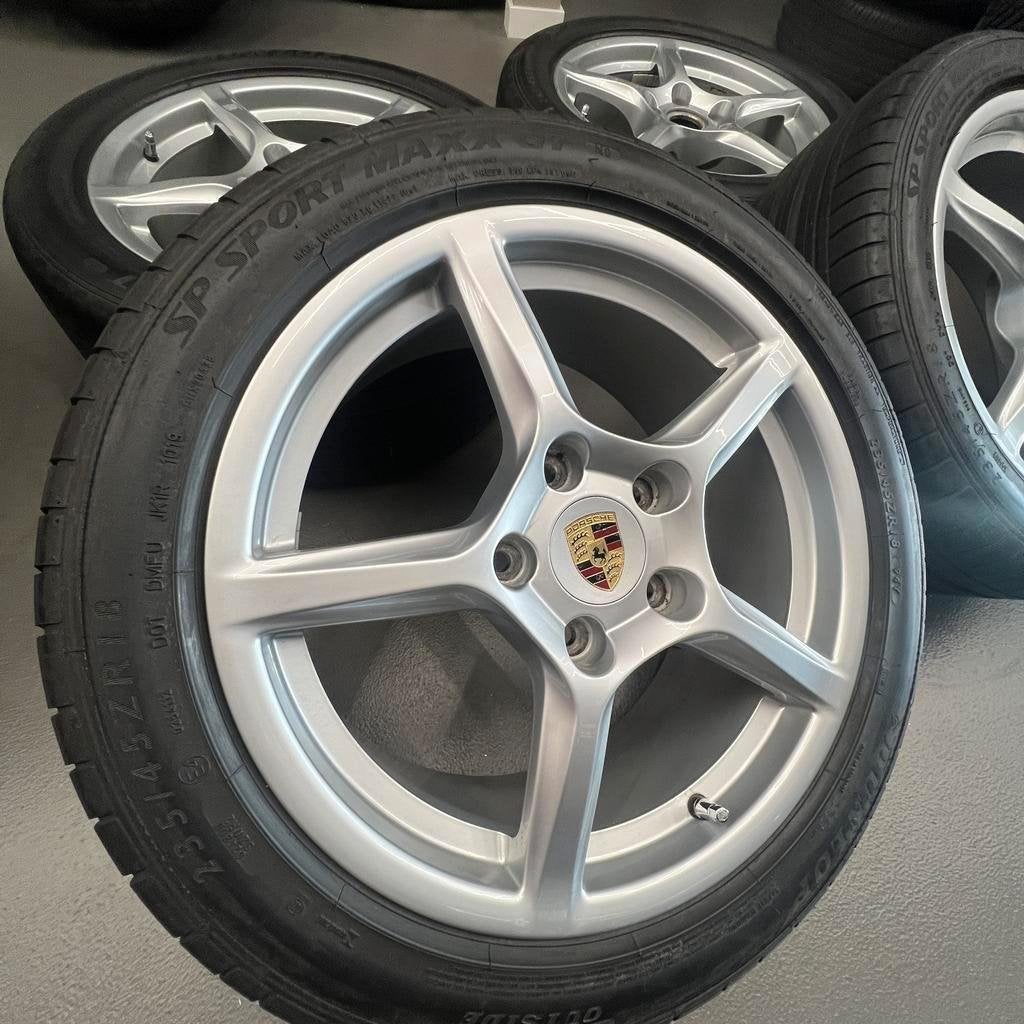 Org Porsche Cayman/Boxster 981 982/718 18 Velgen ZMR5,5/4MM, Niet ingevuld, 18 inch, Gebruikt, Banden en Velgen