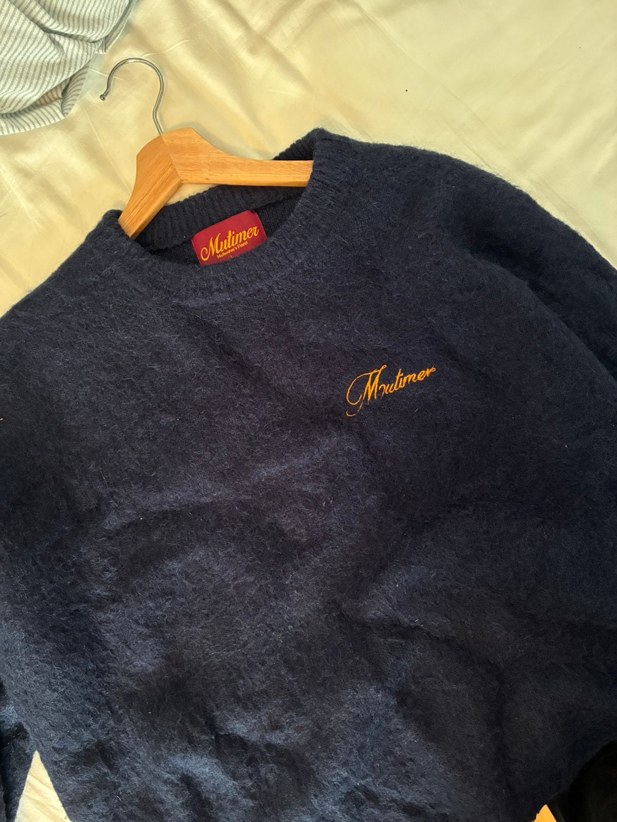 Mutimer sweater mohair gebreide (overig: supreme, carhartt), Ophalen of Verzenden, Zo goed als nieuw, Blauw
