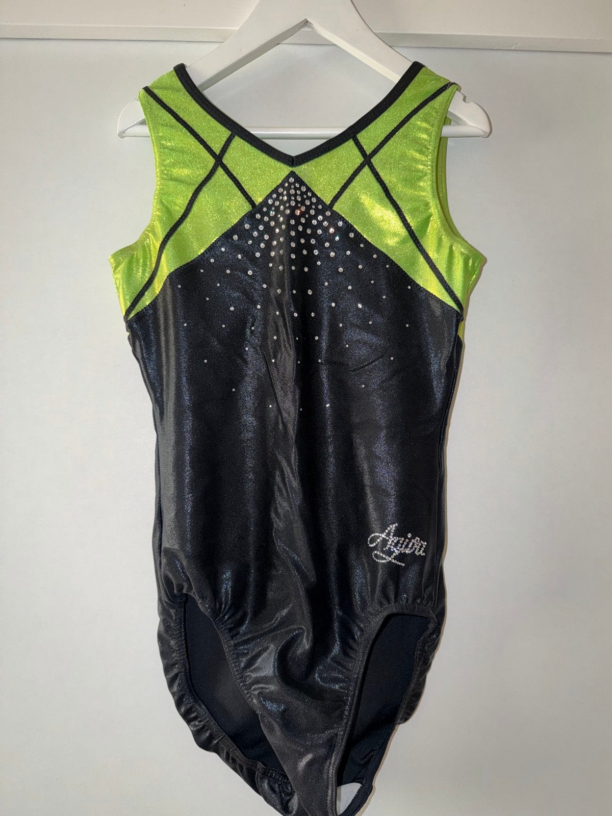 Agiva Turnpakje Meisjes Groen - Maat 36/XS, Sport en Fitness, Turnen, Gebruikt, Maat 36 t/m 42, Ophalen of Verzenden, Turnpak(je)