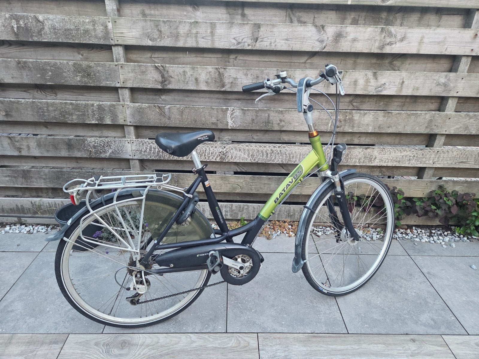 Batavus damesfiets - Groen/Zwart, Fietsen en Brommers, Ophalen, Velgrem, Versnellingen, Batavus