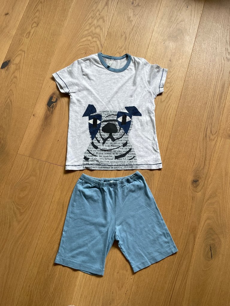 Pyjama shortama Benetton maat 122, Kinderen en Baby's, Kinderkleding | Maat 122, Ophalen, Nacht- of Onderkleding, Zo goed als nieuw