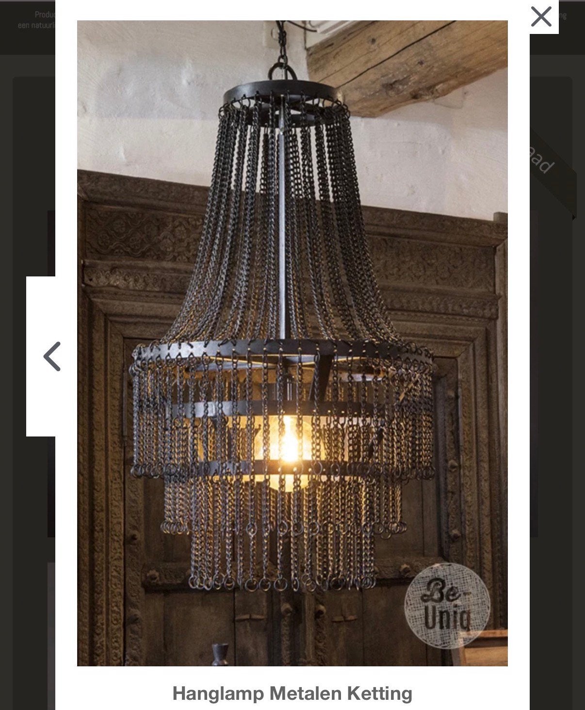 2x Landelijke hanglamp Katie - €200 per stuk, Huis en Inrichting, Ophalen, Zo goed als nieuw, Metaal