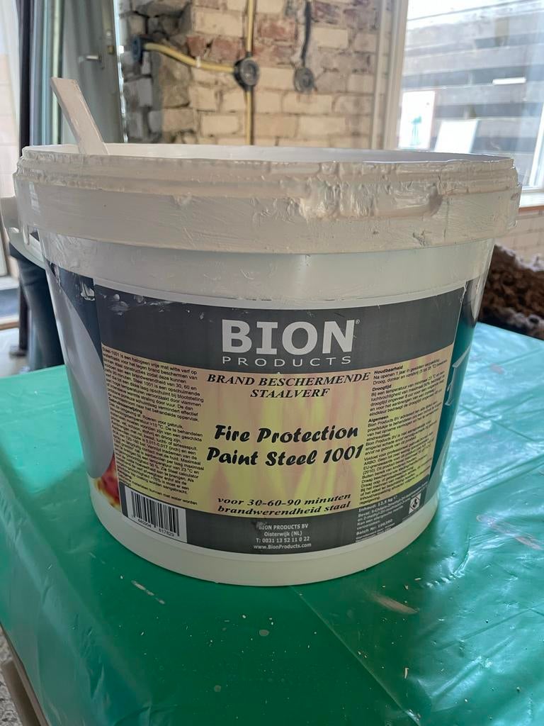 BION Fire Protection Paint Steel 1001 - Brandwerende verf, Doe-het-zelf en Verbouw, Isolatie en Afdichting, Zo goed als nieuw