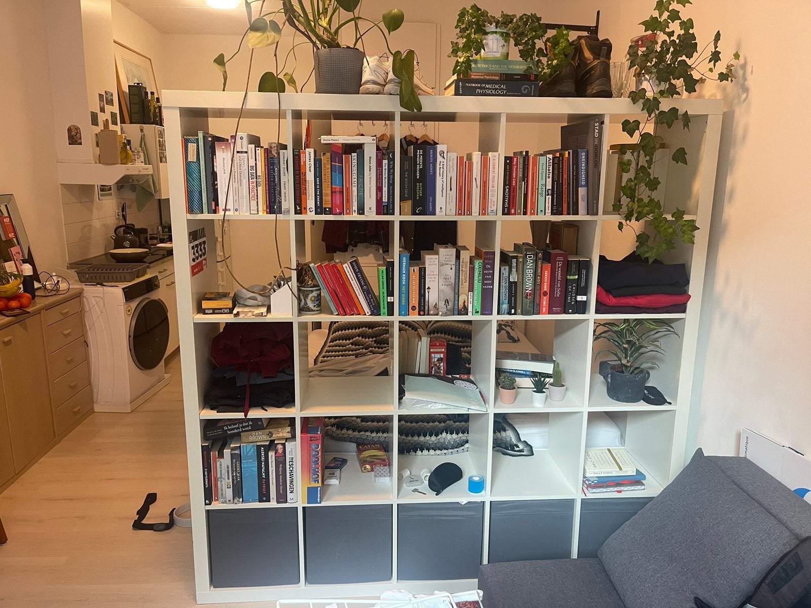 IKEA Kallax Kast 5x5 vakken - Wit, Huis en Inrichting, Met plank(en), Gebruikt, 150 tot 200 cm, Ophalen of Verzenden