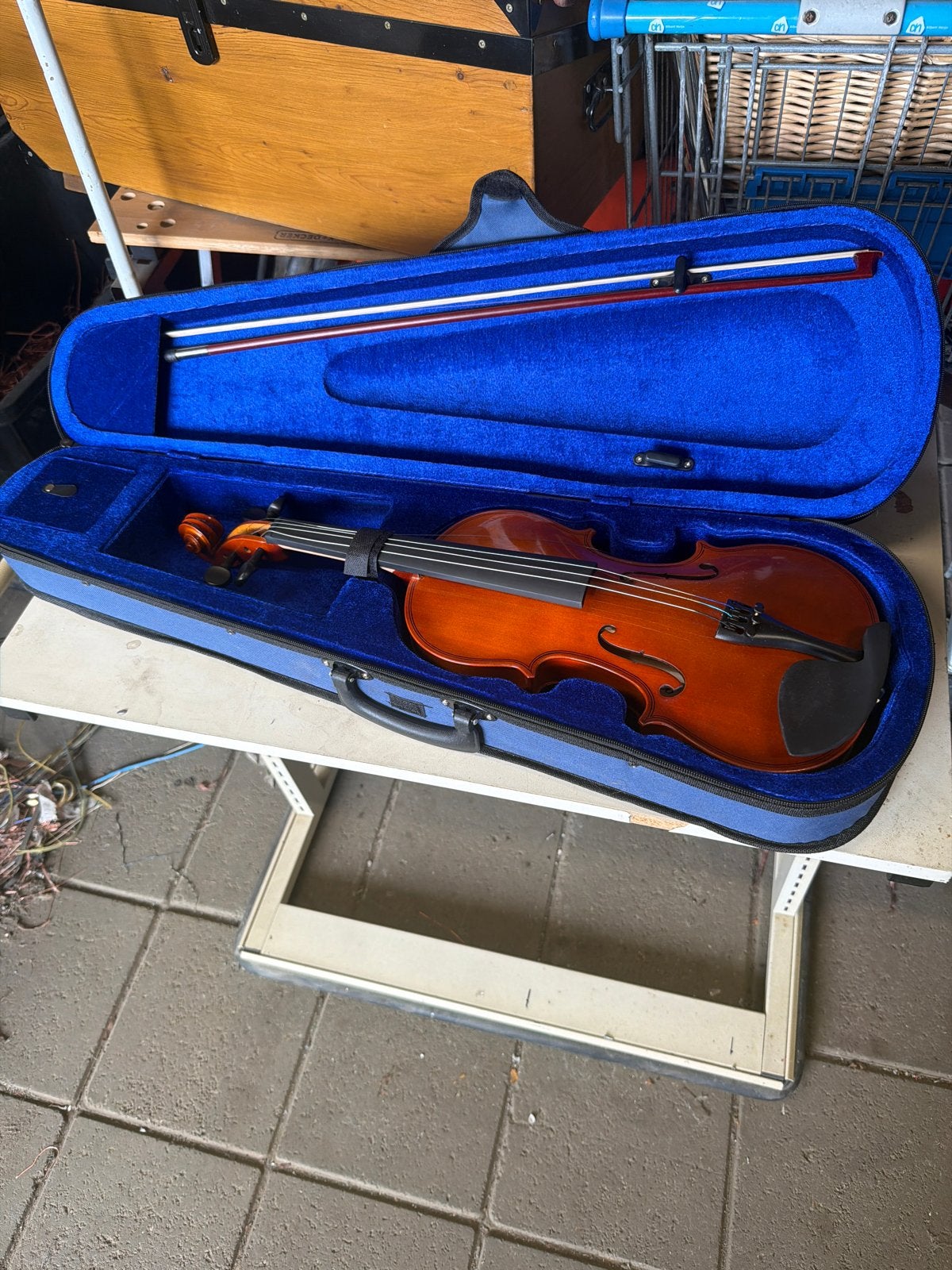 Viool met koffer en strijkstok - Zo goed als nieuw, Muziek en Instrumenten, Overige formaten, Viool, Ophalen of Verzenden, Zo goed als nieuw