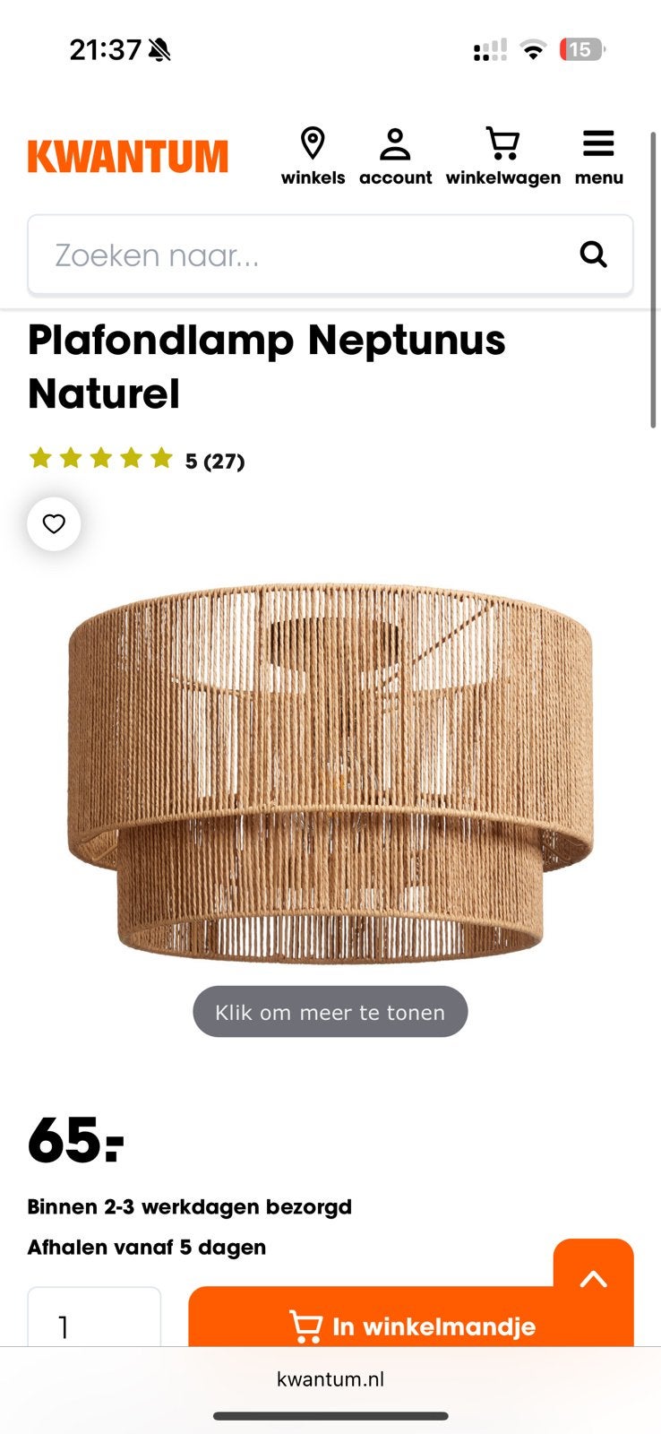 Hanglampen twee stuks, Huis en Inrichting, Ophalen, Zo goed als nieuw, Rond