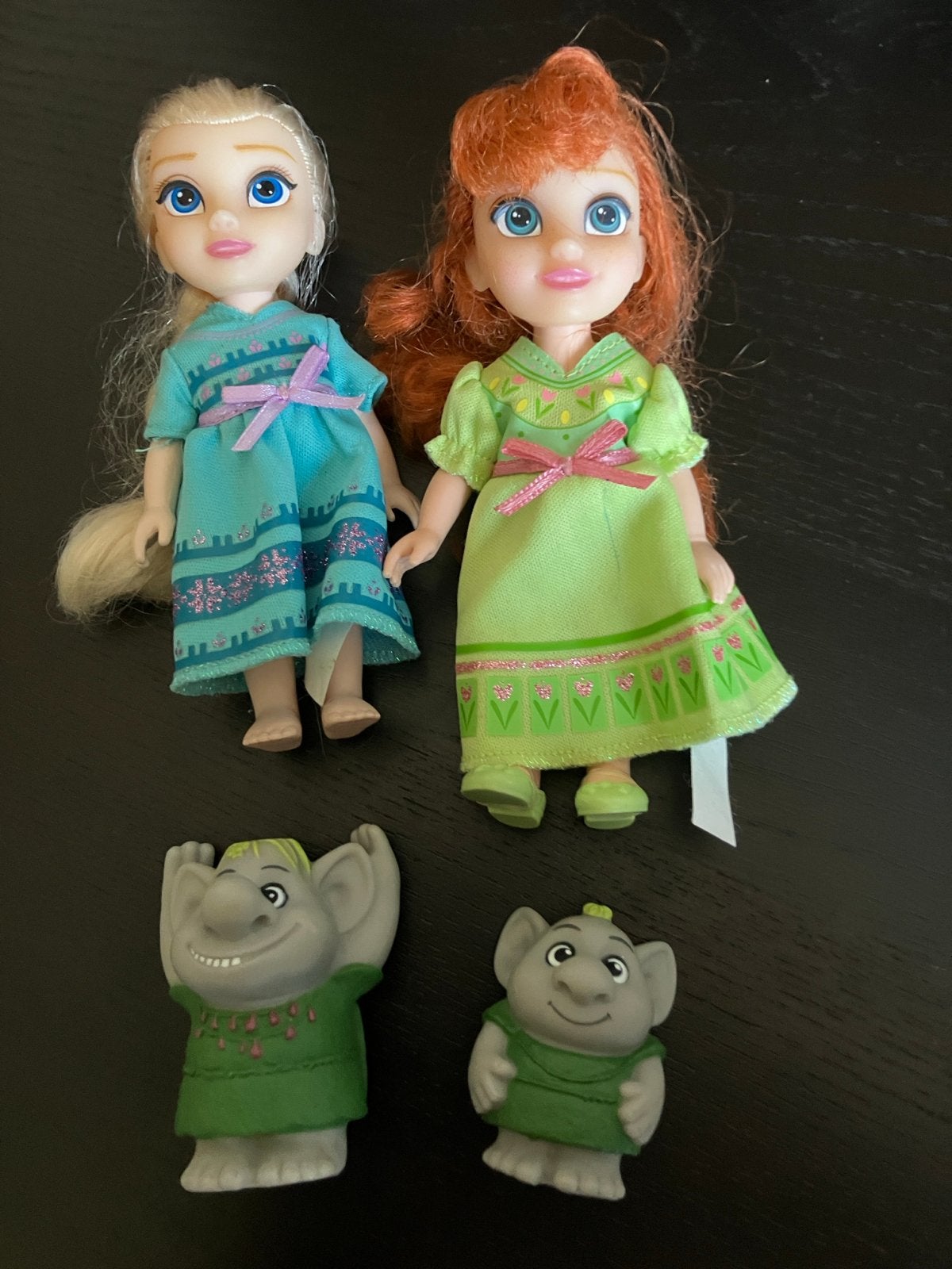 Disney Frozen Elsa, Anna en Trollen poppen set, Ophalen of Verzenden, Gebruikt, Overige typen