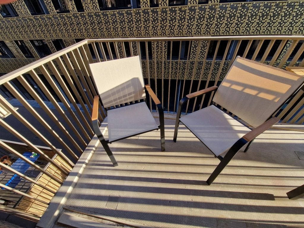 2 stapelbare tuinstoelen Amalfi (nieuwprijs 360 euro), Ophalen of Verzenden, Nieuw, Aluminium, Stapelbaar