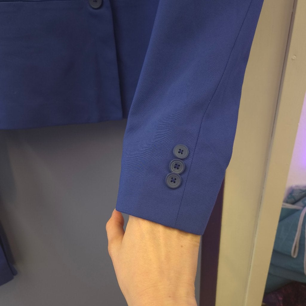 Corel Amsterdam broekpak blauw – blazer 42 broek 38 52055, Blauw, Ophalen of Verzenden, Zo goed als nieuw, Postbus 1234, 1000 AE Amsterdam