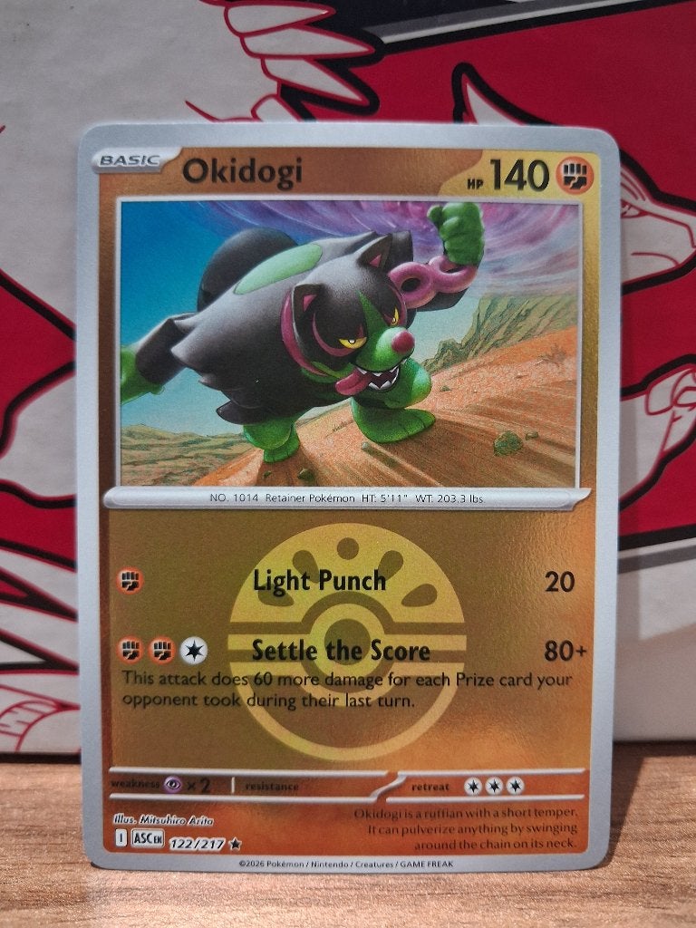 Pokemon Okidogi ASC 122/217 pokeball, Ophalen of Verzenden, Nieuw, Losse kaart