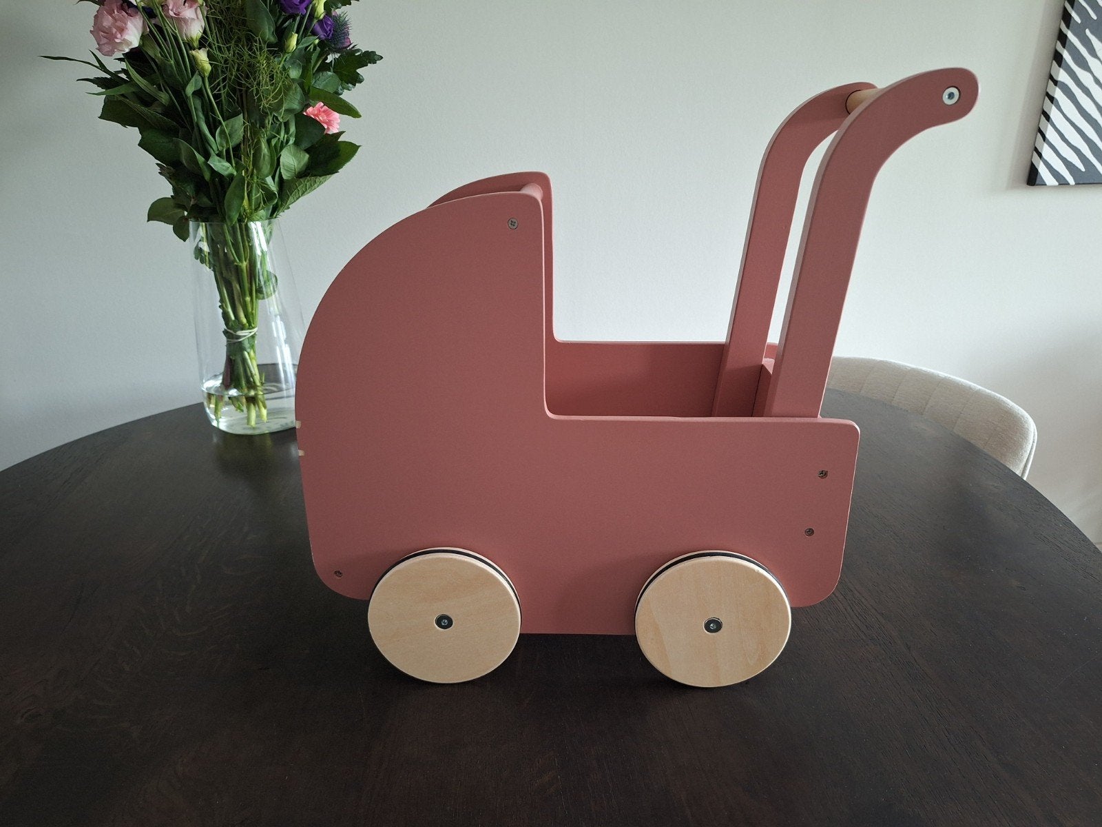 Little Dutch poppenwagen van hout, Ophalen, Gebruikt, Rij- of Hobbelspeelgoed