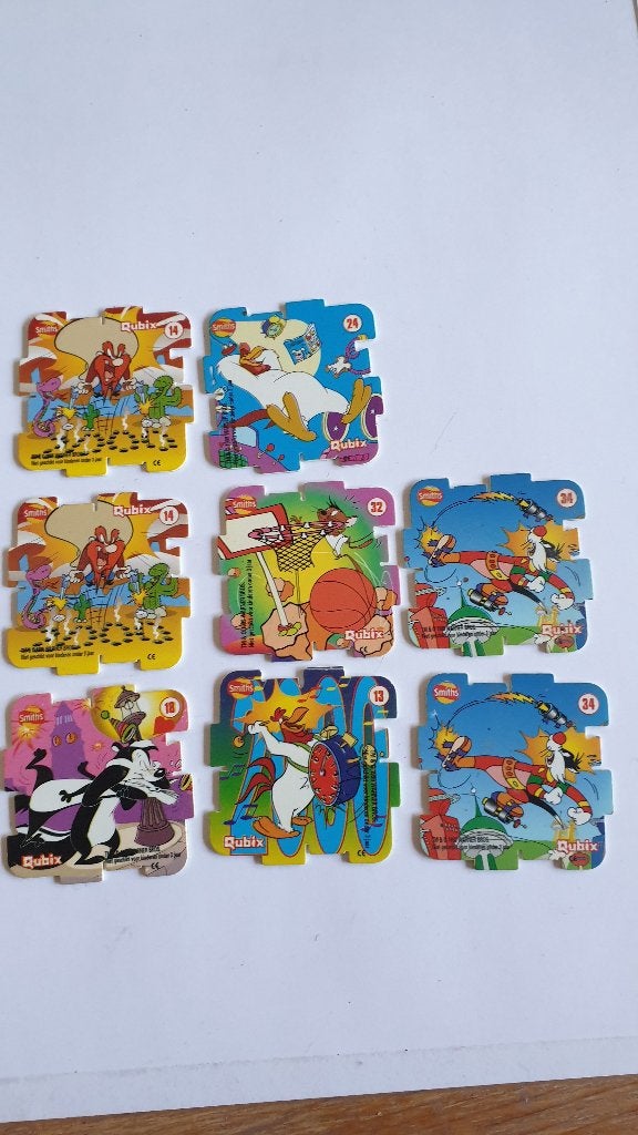 0345 qubix looney tunes smiths 8 stuks, Verzamelen, Verzenden, Looney Tunes, Losse flippo's