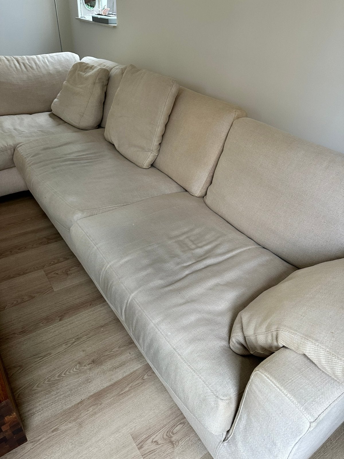 Linteloo hoekbank te koop, Ophalen, 250 tot 300 cm, Gebruikt, 75 tot 100 cm