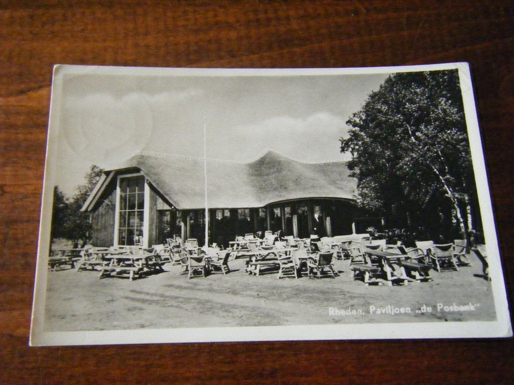 L39 - Rheden - Paviljoen de Posbank - 1954 - Mooi/Oud, Ophalen of Verzenden, 1940 tot 1960, Gelderland