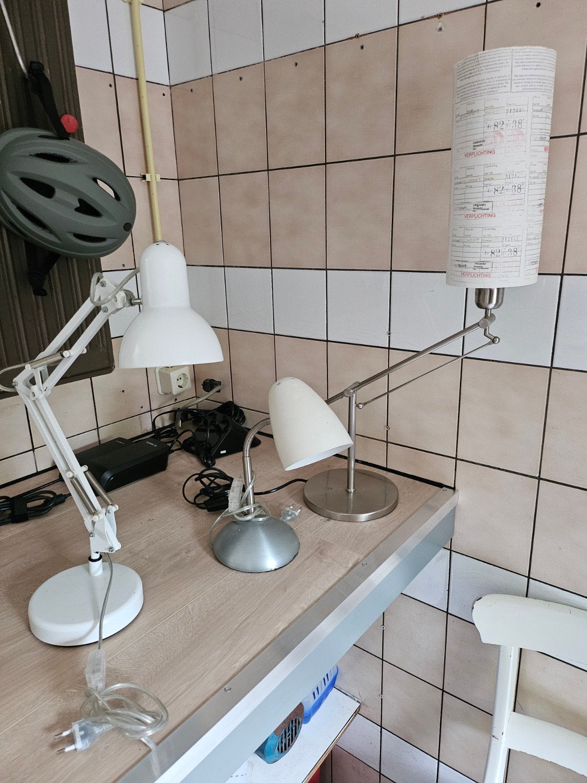 3 bureau/schemerlampjes, Huis en Inrichting, Ophalen, Gebruikt