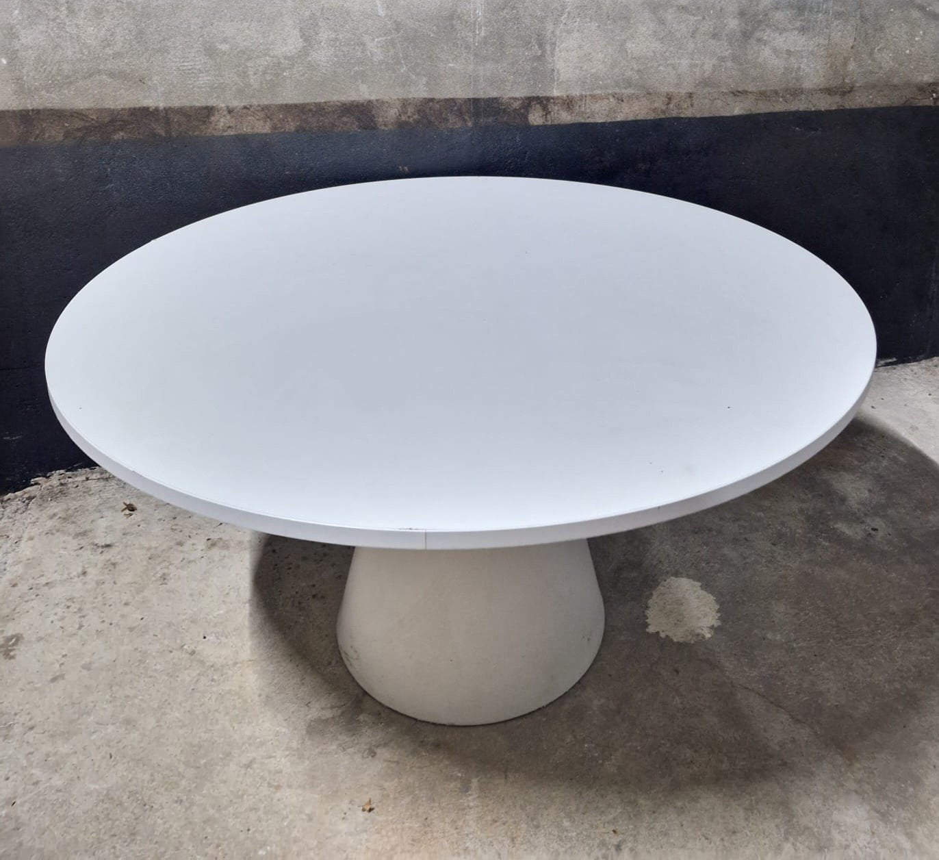 laatste tafel rond wit groot eettafel vergadertafel hout, Ophalen of Verzenden