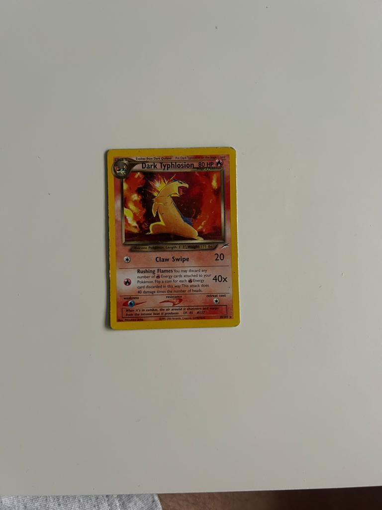 Dark Typhlosion 10/105 HOLO pokemon kaart, Ophalen of Verzenden, Zo goed als nieuw, Foil