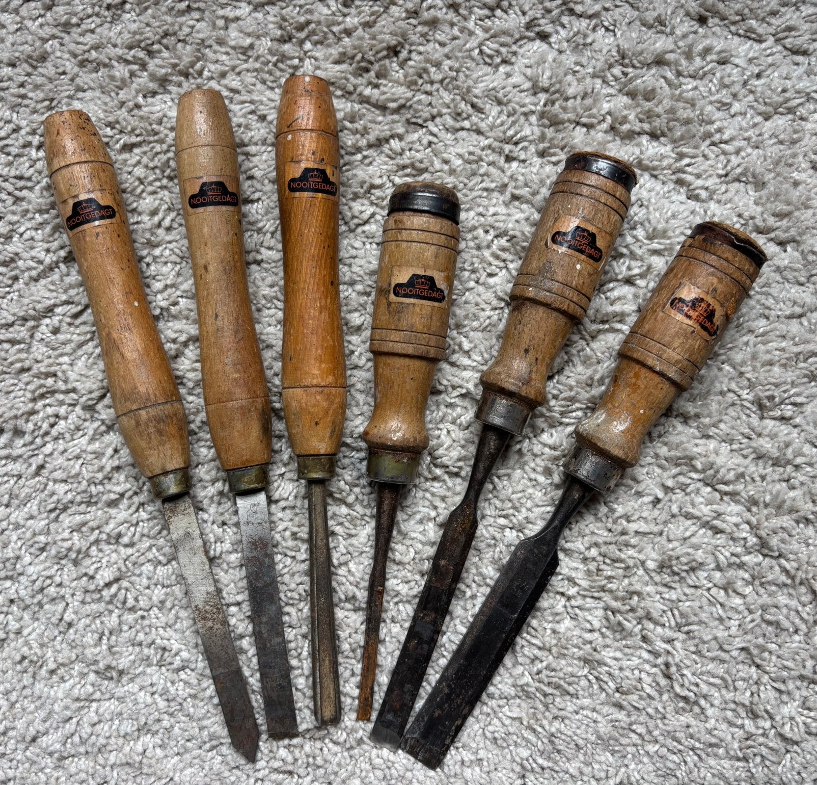 6 Nooitgedagt hout beitels, Antiek en Kunst, Ophalen of Verzenden