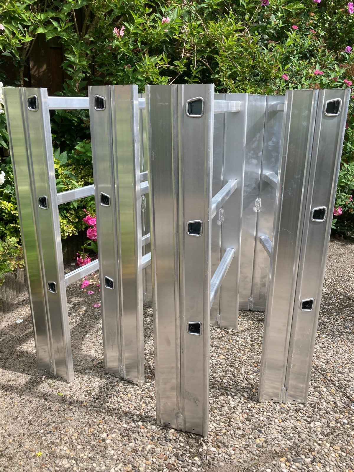 4 Nieuwe aluminium ladders 86 hoog 55 breed 3 traptreden, Ophalen, Nieuw, Ladder, Minder dan 2 meter