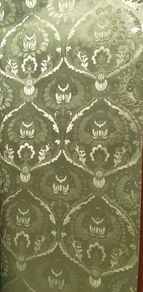 8158 vintage groen goud behang luxe barok uitstraling swiet, Verzenden, Groen