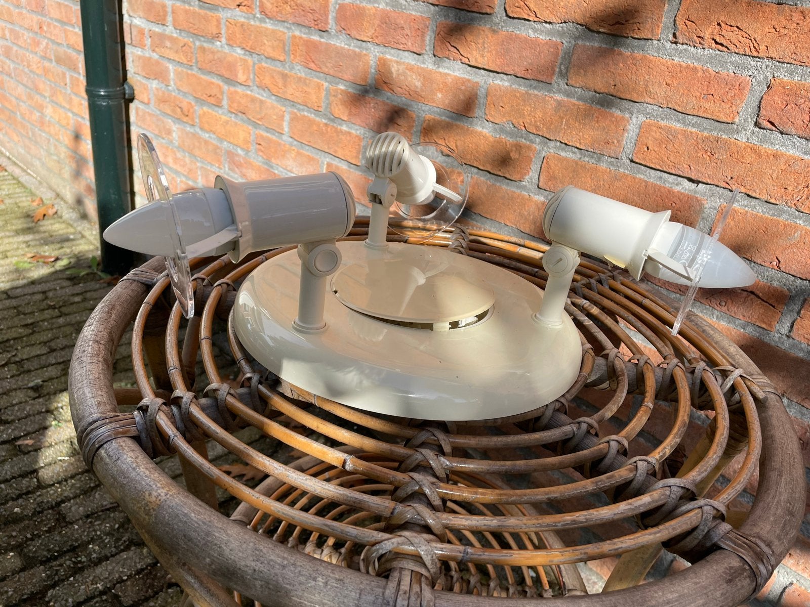 Vintage Plafondlamp met 3 Spots - Jaren '70 Design, Ophalen of Verzenden