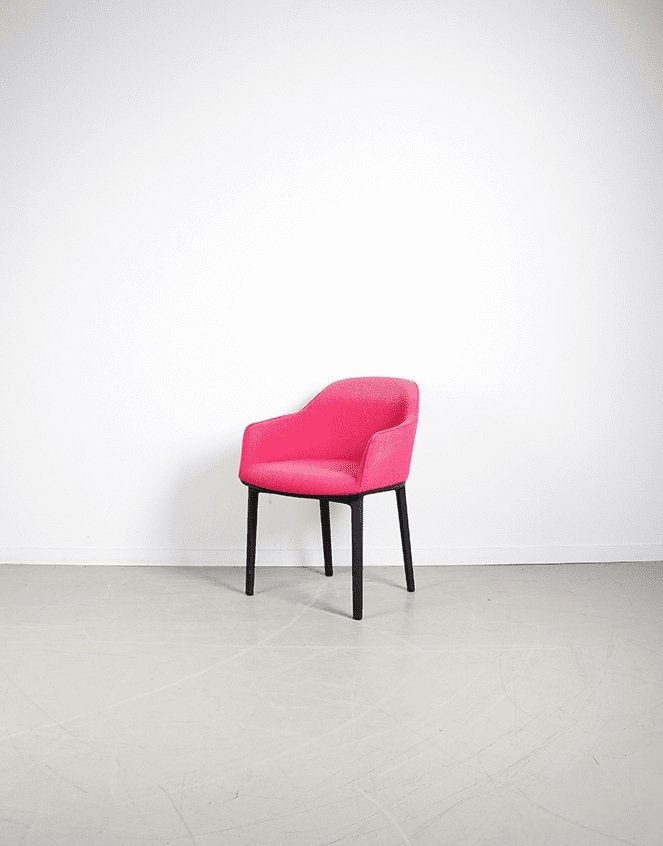 Vitra Softshell Stoel Roze Stof – Zwart, Niet ingevuld, Zo goed als nieuw, Niet ingevuld, Niet ingevuld