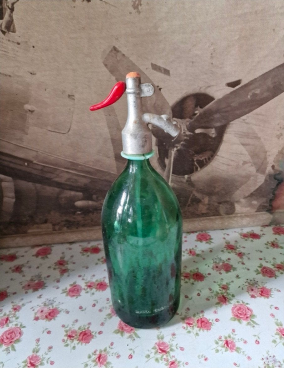 Groen glazen spuitfles nr7, Ophalen of Verzenden