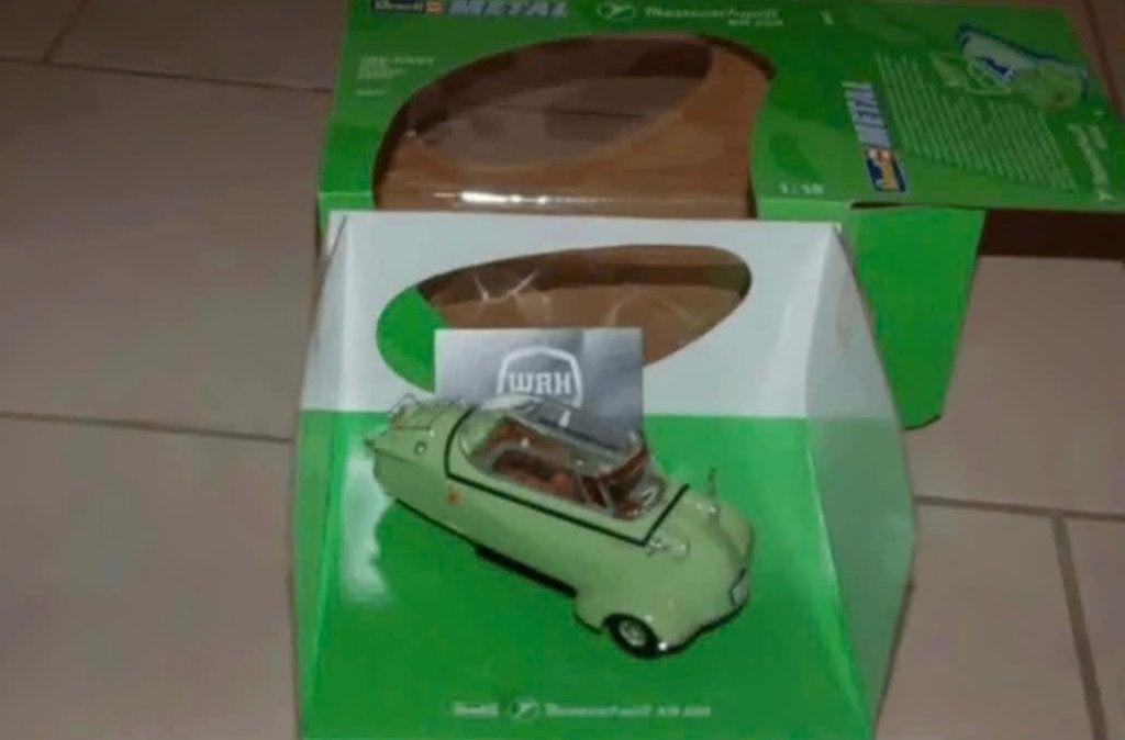 1:18 MESSERSCHMITT KR200 green Revell diecast in box WRH, Verzenden, Zo goed als nieuw, Auto, Revell