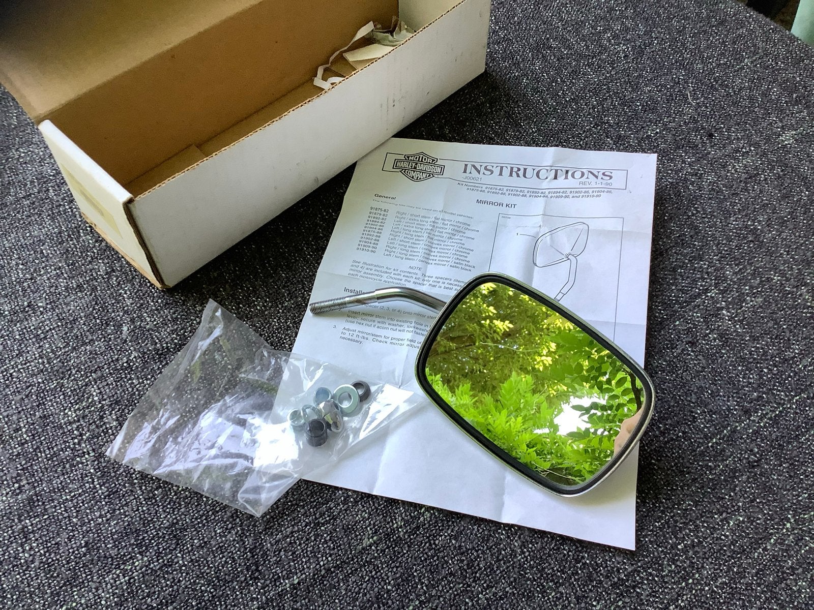 Harley Davidson Chroom Rechterspiegel Convex NOS, Motoren, Ophalen of Verzenden, Nieuw