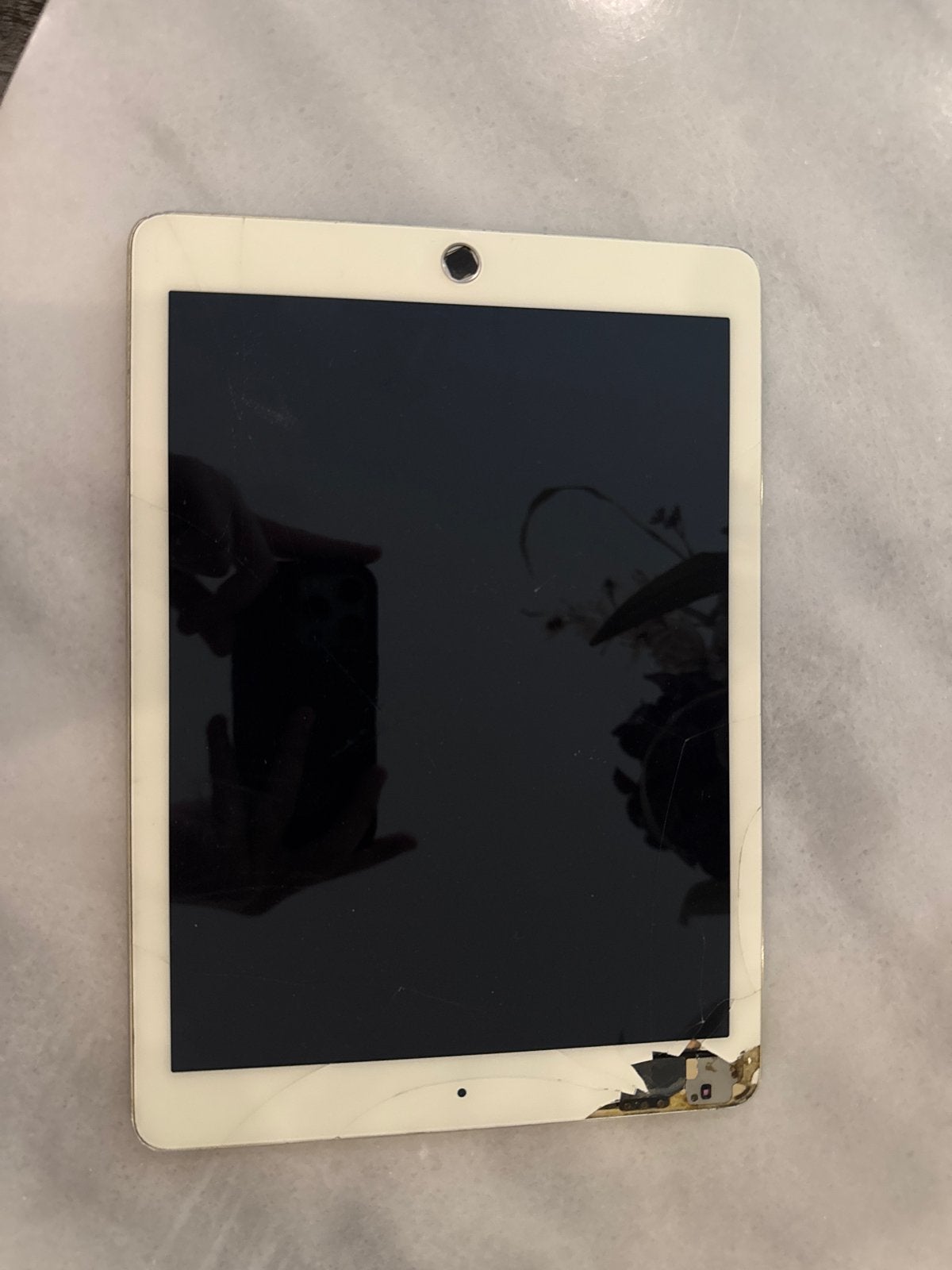 Defecte Apple iPad Air 2 (A1566) - Scherm kapot, Computers en Software, Ophalen of Verzenden, Niet werkend, Goud, Apple iPad Air