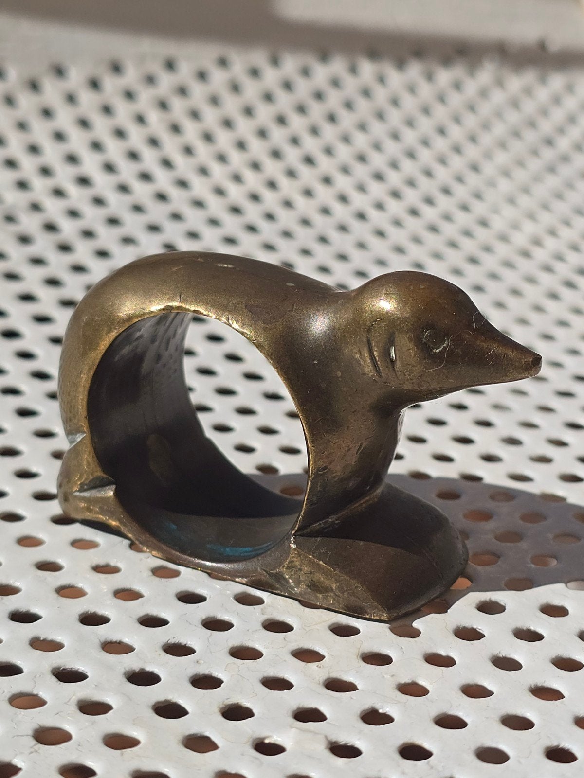 Zeldzame antieke Italiaanse servetringhouder Zeehond €9, Ophalen of Verzenden