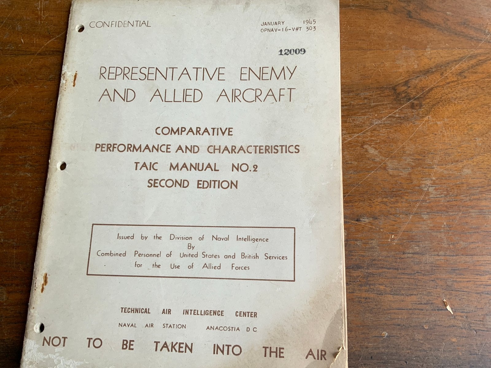 US NAVAL INTELLIGENCE Enemy and allied aircraft., Verzenden, Tweede Wereldoorlog, Gelezen, Luchtmacht